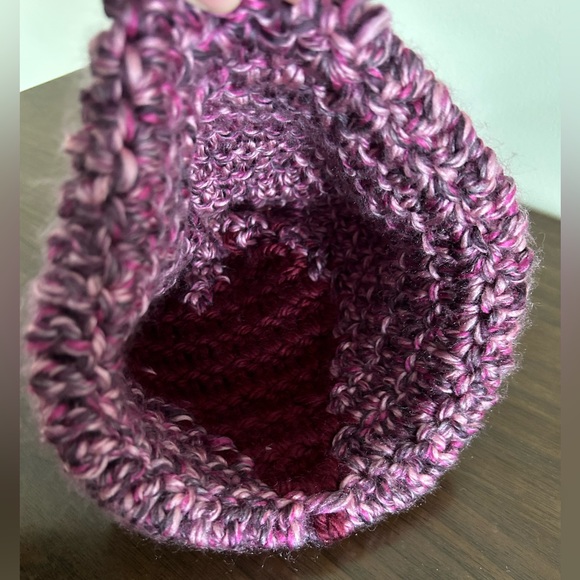 Handmade Knit Adult Heart Beanie - Picture 5 of 5